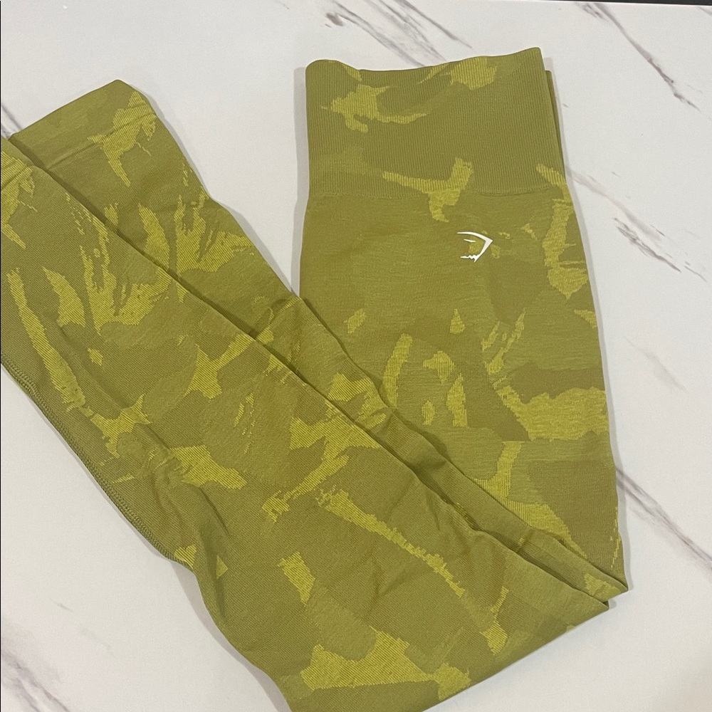 Gymshark Olive Camouflage Leggings